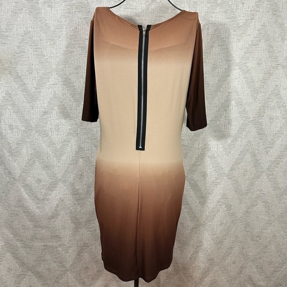 sublime x jay godfrey brown ombre cowl neck dress size S - Picture 5 of 11
